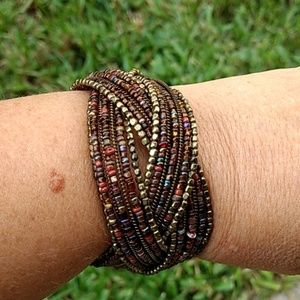 Brown & Gold Cuff Bracelet